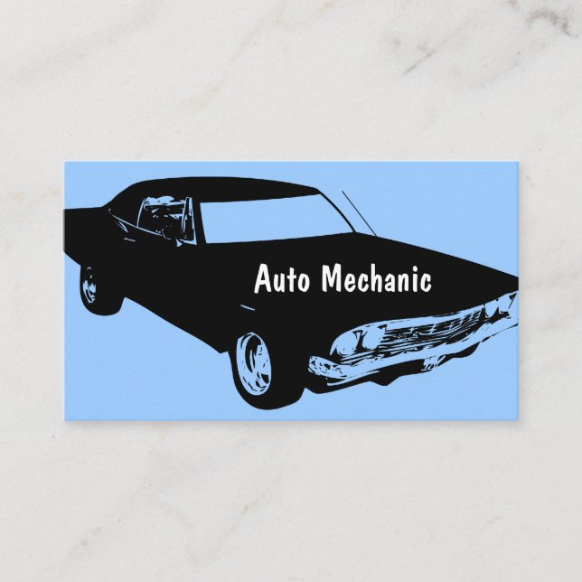 Cartes de visite de mécanicien automobile (Devant)