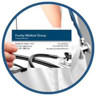 Cartes de visite de médecin de famille
