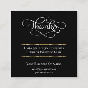 Cartes de visite de Merci client MERCI Classy