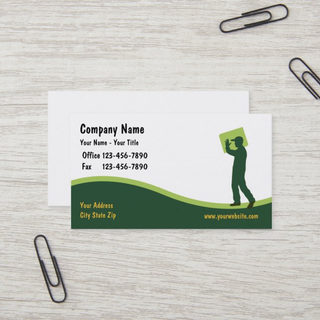Cartes de visite de messager (Devant/Arrière en situation)