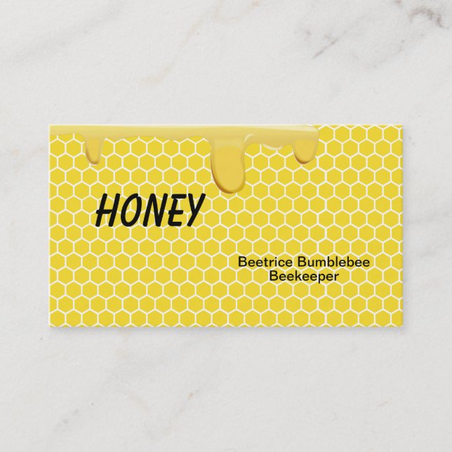 Cartes de visite de miel pour l'apiculture ou le (Devant)