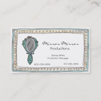 Cartes de visite de miroir de griffonnage