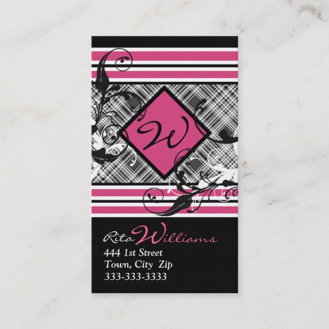 Cartes de visite de mode (Devant)