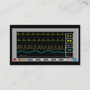 Cartes de visite de moniteur cardiaque