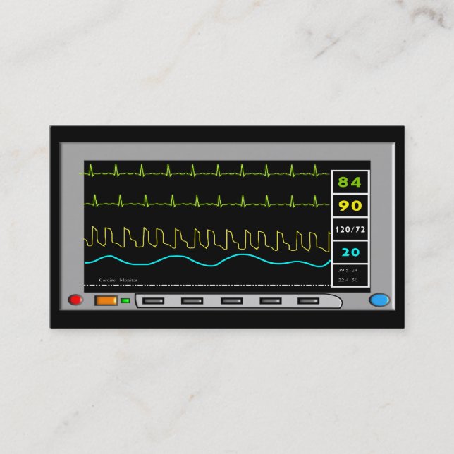 Cartes de visite de moniteur cardiaque (Devant)