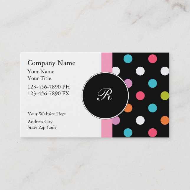 Cartes de visite de monogramme (Devant)