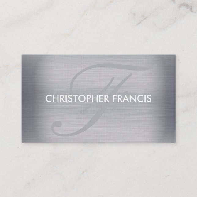 cartes de visite de monogramme de titane (Devant)