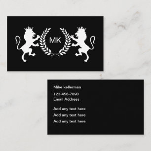Cartes de visite de monogramme Masculine Classique