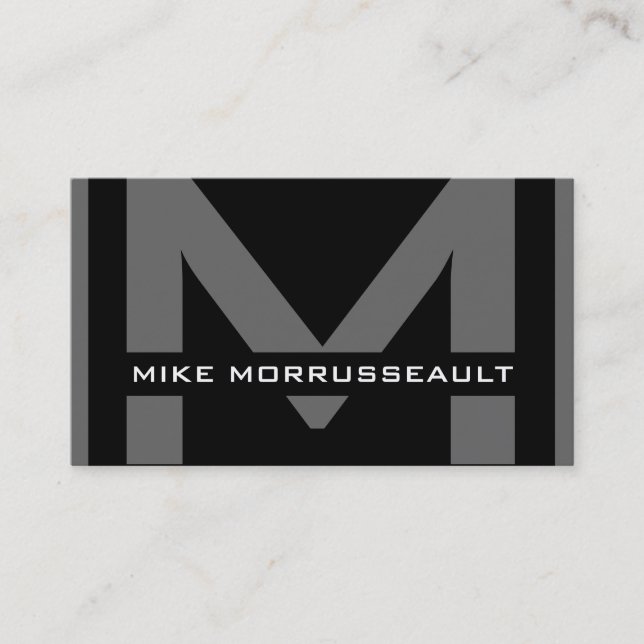Cartes de visite de Monogrammes modernes (Devant)