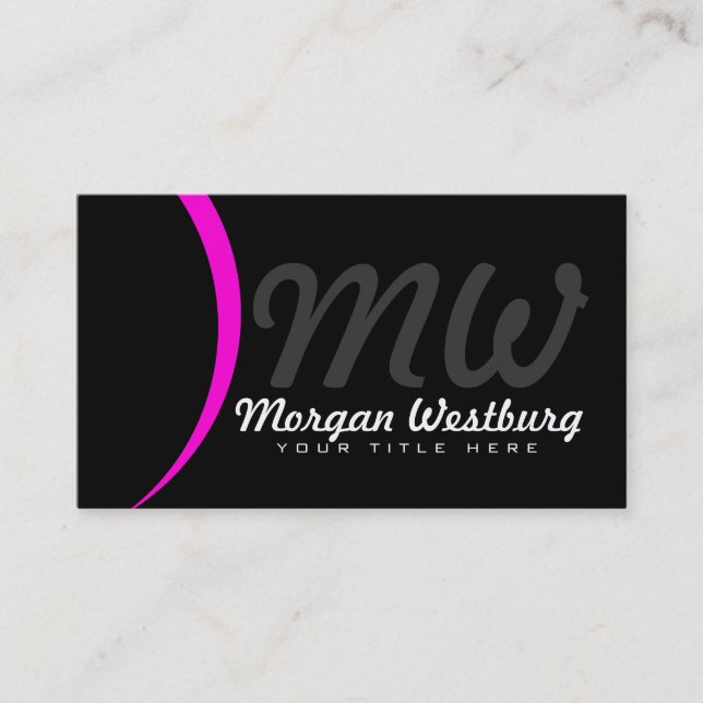 Cartes de visite de monogrammes professionnels Pin (Devant)