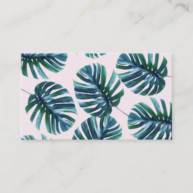 Cartes de visite de motif de Monstera (Devant)
