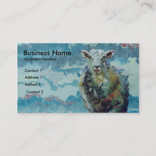 Cartes de visite de moutons colorés et de ciel