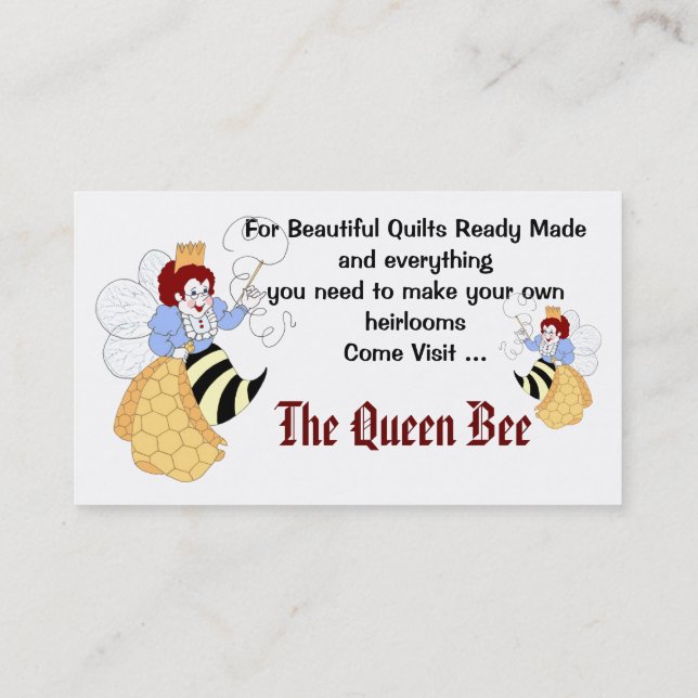 Cartes de visite de Muse d'abeille (Dos)