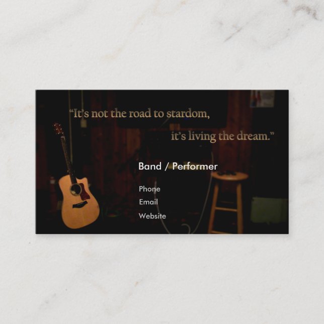 Cartes de visite de musicien/bande ! Guitare sur (Devant)