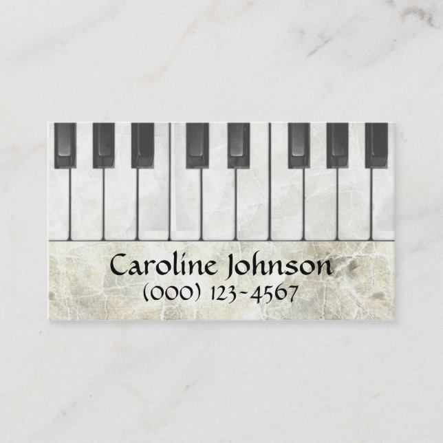 Cartes de visite de musicien de professeur de (Devant)