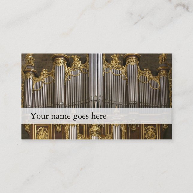 Cartes de visite de musique d'orgue - cathédrale (Devant)