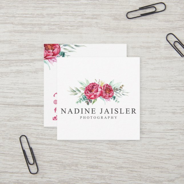 Cartes de visite de Nadine J (Devant/Arrière en situation)