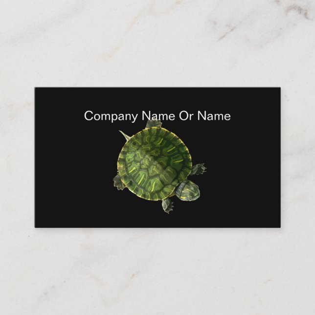 Cartes de visite de nature de tortue (Devant)