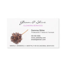 Cartes de visite de nettoyage