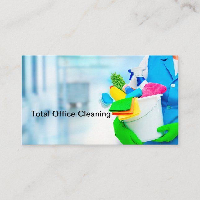Cartes de visite De Nettoyage À La Maison Et Au Bu (Devant)