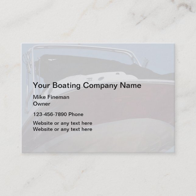 Cartes de visite de nettoyage de bateau (Devant)