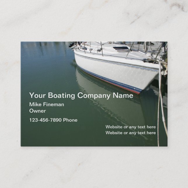 Cartes de visite de nettoyage de bateau (Devant)