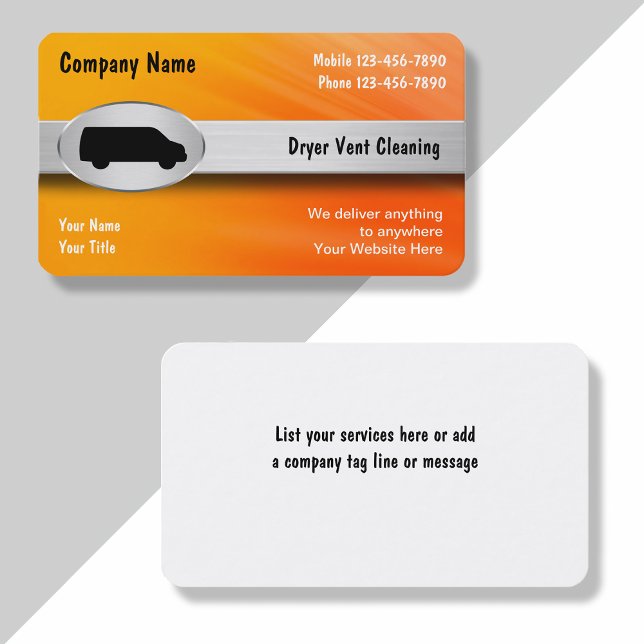 Cartes de visite de nettoyage de carter (Créateur téléchargé)