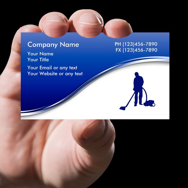 Cartes de visite de nettoyage de tapis (Créateur téléchargé)