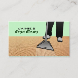 Cartes de visite de nettoyage de tapis