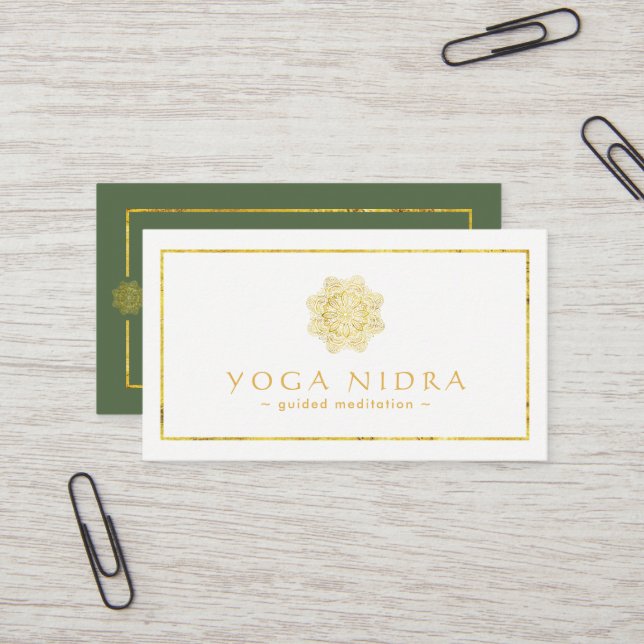 Cartes de visite de Nidra de yoga (Devant/Arrière en situation)