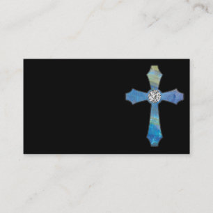 Cartes de visite de noir de croix d'opale et de