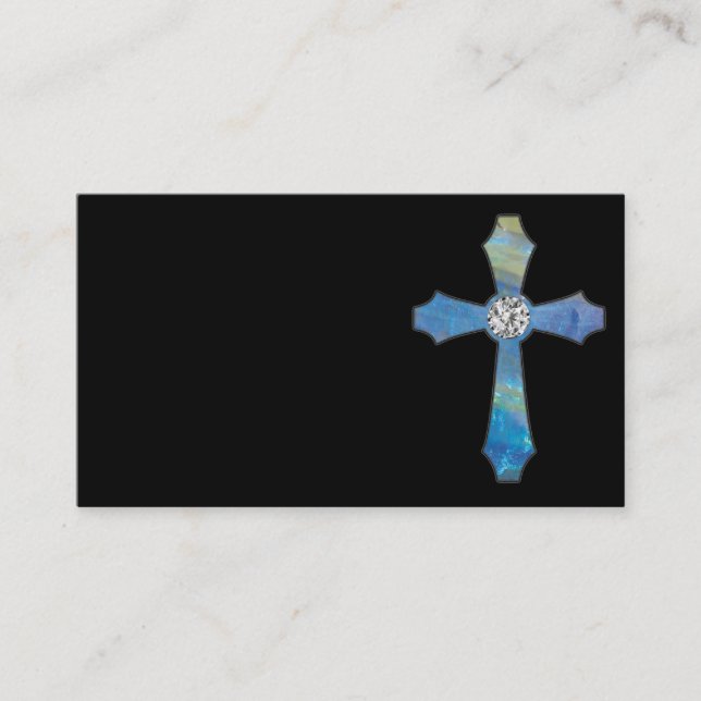 Cartes de visite de noir de croix d'opale et de (Devant)