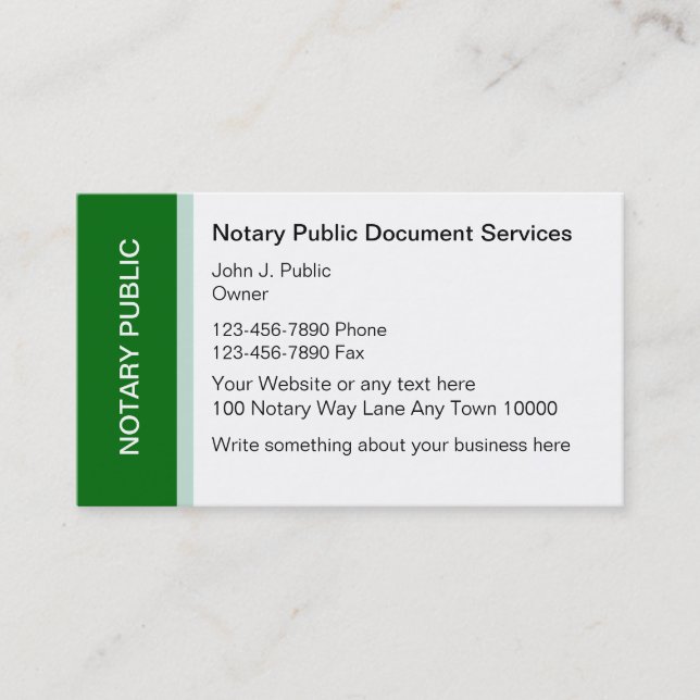 Cartes de visite de notaire (Devant)