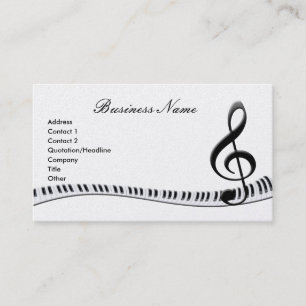 Cartes de visite de notes de G-Clef et de musique