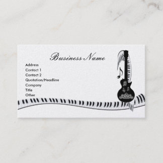 Cartes de visite de notes de piano et de musique