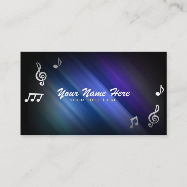 Cartes de visite de notes musicales (Devant)