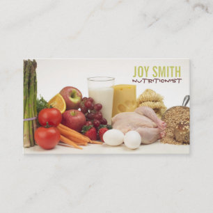 Cartes de visite de nutritionniste
