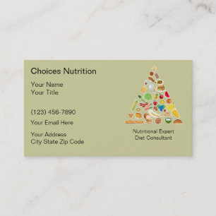 Cartes de visite de nutritionniste