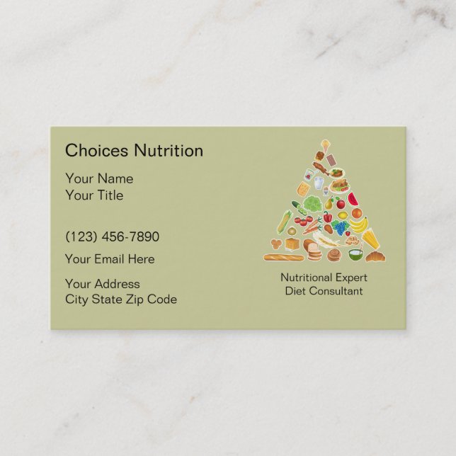 Cartes de visite de nutritionniste (Devant)
