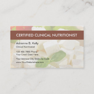 Cartes de visite de nutritionniste
