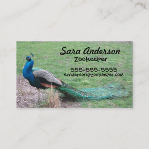 Cartes de visite de paon