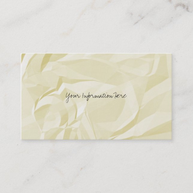 Cartes de visite de papier chiffonnés (Devant)