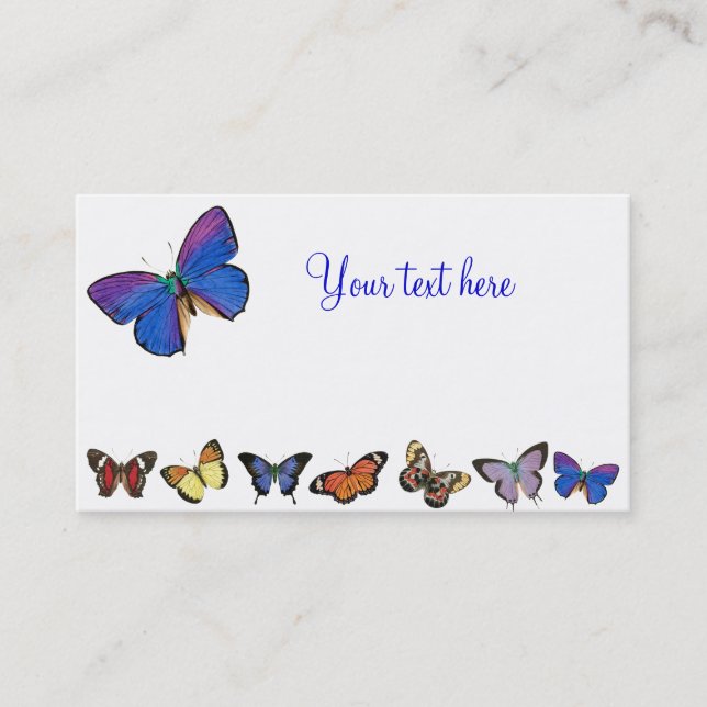 Cartes de visite de papillons (Devant)