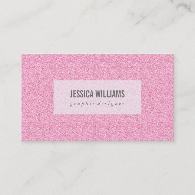Cartes de visite de Parties scintillant Glam (Devant)