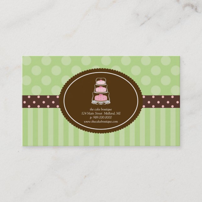 Cartes de visite de pâtisserie ou de boulangerie (Devant)