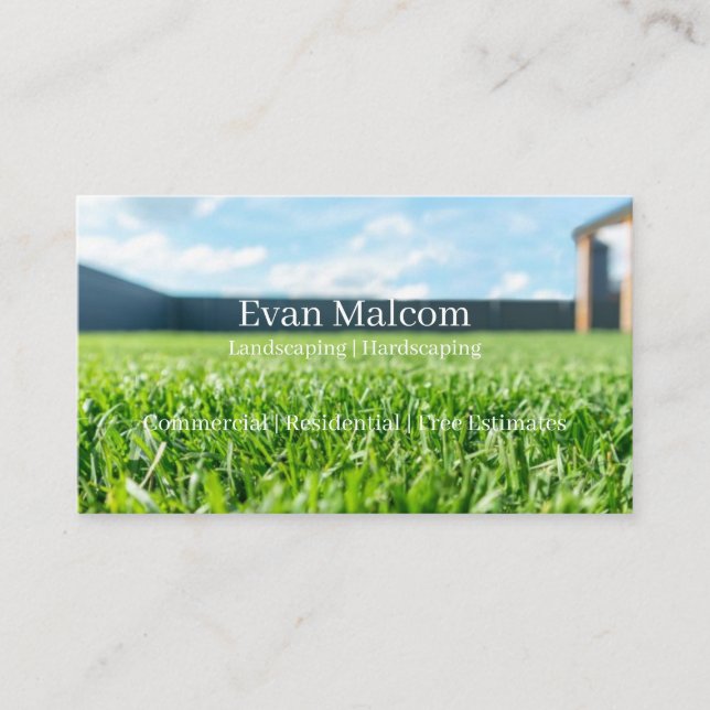 Cartes de visite de paysage personnalisables (Devant)
