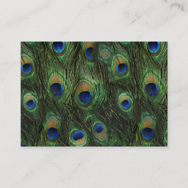 Cartes de visite de Peacock noir (Devant)