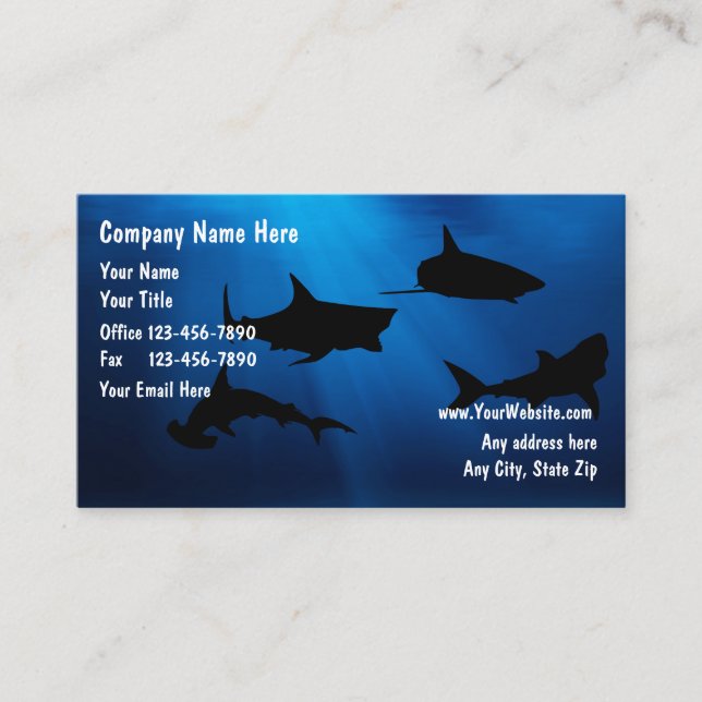 Cartes de visite de pêche (Devant)