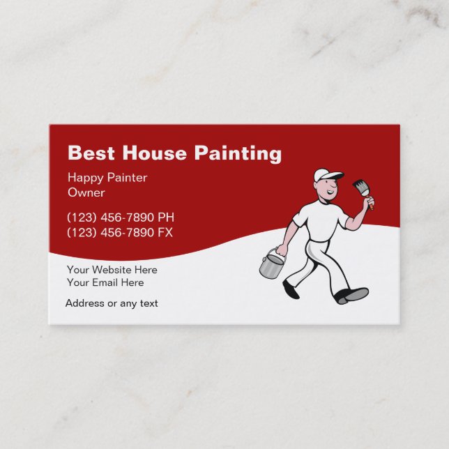 Cartes de visite de peinture de Chambre (Devant)