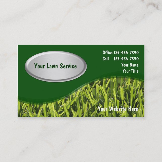 Cartes de visite de pelouse fixes (Devant)